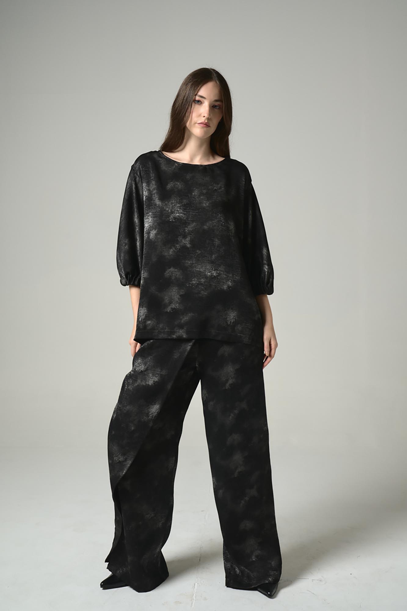 BLUSA + PANTALON MUSGO NEGRO